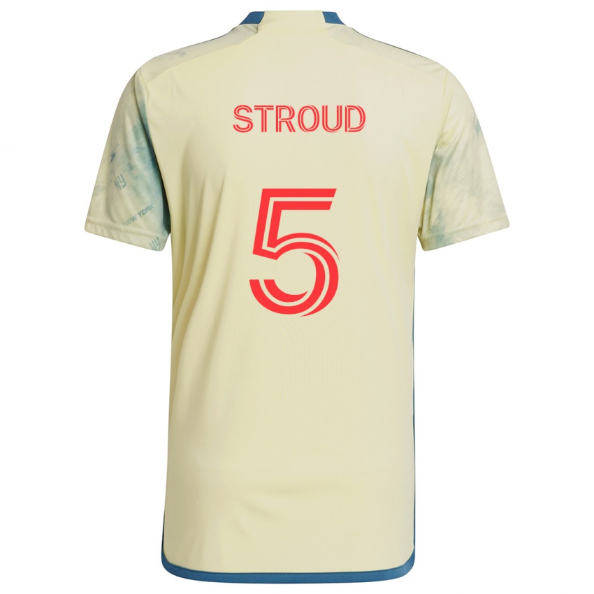 Børn Peter Stroud #5 Gul Rød Blå Hjemmebane Spillertrøjer 2024/25 Trøje T-Shirt