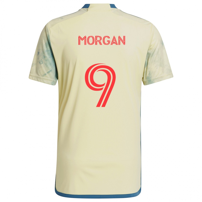 Børn Lewis Morgan #9 Gul Rød Blå Hjemmebane Spillertrøjer 2024/25 Trøje T-Shirt