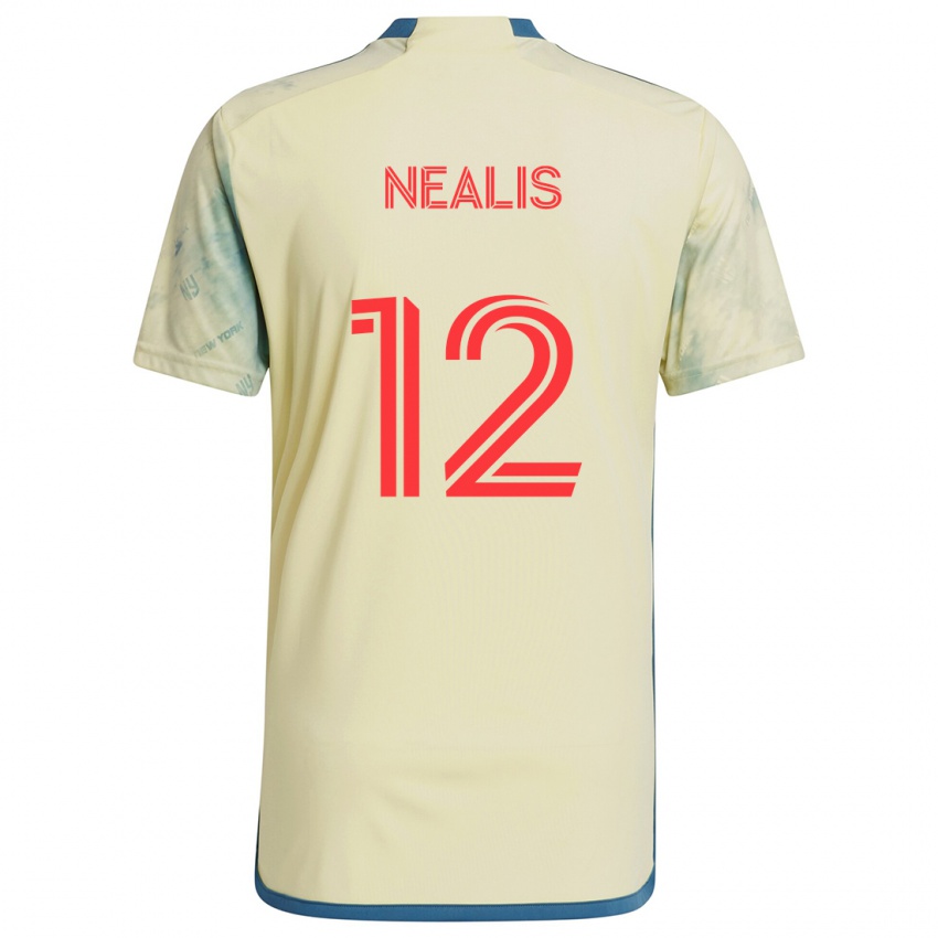 Børn Dylan Nealis #12 Gul Rød Blå Hjemmebane Spillertrøjer 2024/25 Trøje T-Shirt