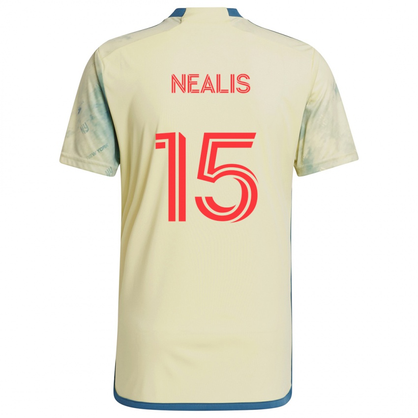 Børn Sean Nealis #15 Gul Rød Blå Hjemmebane Spillertrøjer 2024/25 Trøje T-Shirt