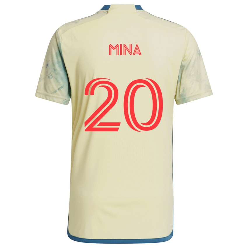 Børn Juan Mina #20 Gul Rød Blå Hjemmebane Spillertrøjer 2024/25 Trøje T-Shirt