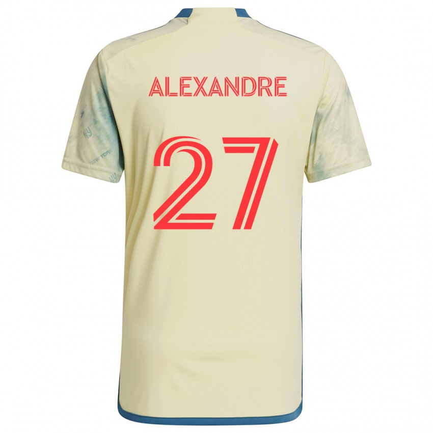 Børn Davi Alexandre #27 Gul Rød Blå Hjemmebane Spillertrøjer 2024/25 Trøje T-Shirt