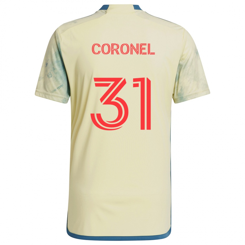 Børn Carlos Coronel #31 Gul Rød Blå Hjemmebane Spillertrøjer 2024/25 Trøje T-Shirt