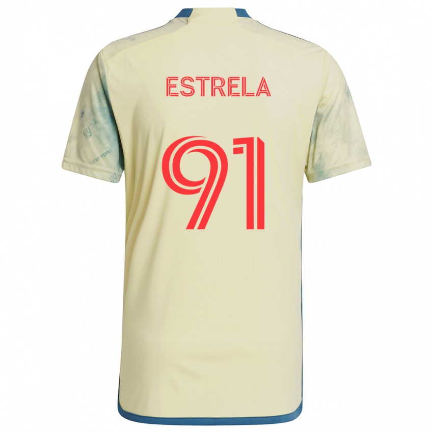 Børn Bento Estrela #91 Gul Rød Blå Hjemmebane Spillertrøjer 2024/25 Trøje T-Shirt