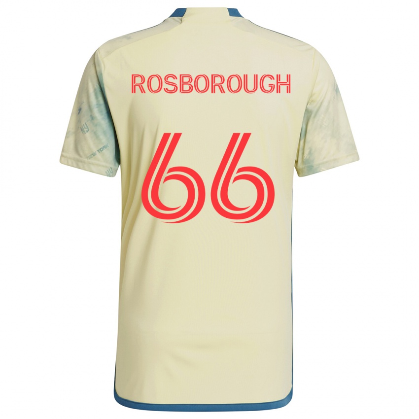 Børn Tanner Rosborough #66 Gul Rød Blå Hjemmebane Spillertrøjer 2024/25 Trøje T-Shirt