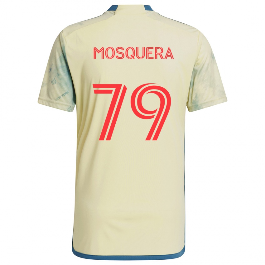 Børn Rafael Mosquera #79 Gul Rød Blå Hjemmebane Spillertrøjer 2024/25 Trøje T-Shirt