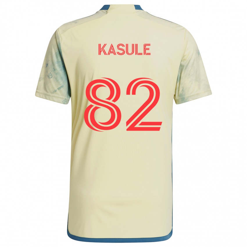 Børn Ibrahim Kasule #82 Gul Rød Blå Hjemmebane Spillertrøjer 2024/25 Trøje T-Shirt