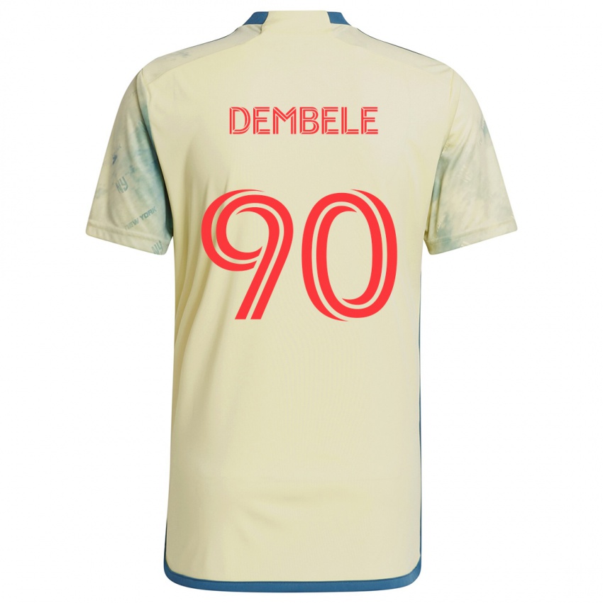 Børn Malick Dembele #90 Gul Rød Blå Hjemmebane Spillertrøjer 2024/25 Trøje T-Shirt