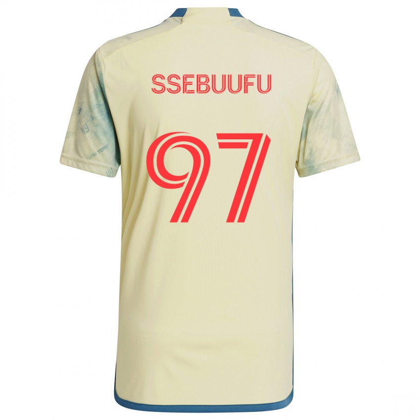 Børn Frank Ssebuufu #97 Gul Rød Blå Hjemmebane Spillertrøjer 2024/25 Trøje T-Shirt