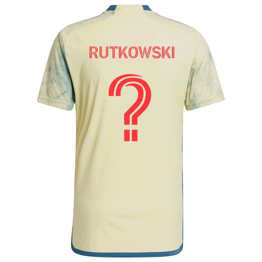 Børn Alan Rutkowski #0 Gul Rød Blå Hjemmebane Spillertrøjer 2024/25 Trøje T-Shirt