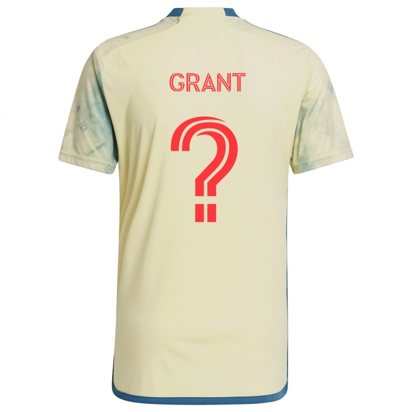 Børn Joshua Grant #0 Gul Rød Blå Hjemmebane Spillertrøjer 2024/25 Trøje T-Shirt