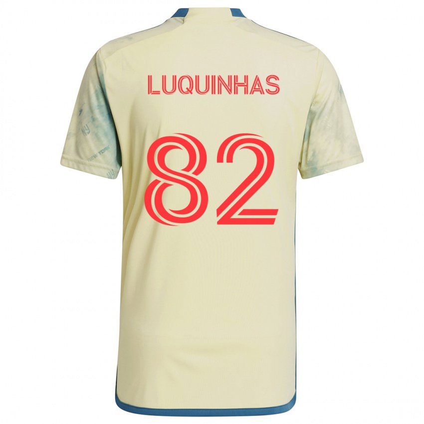 Børn Luquinhas #82 Gul Rød Blå Hjemmebane Spillertrøjer 2024/25 Trøje T-Shirt