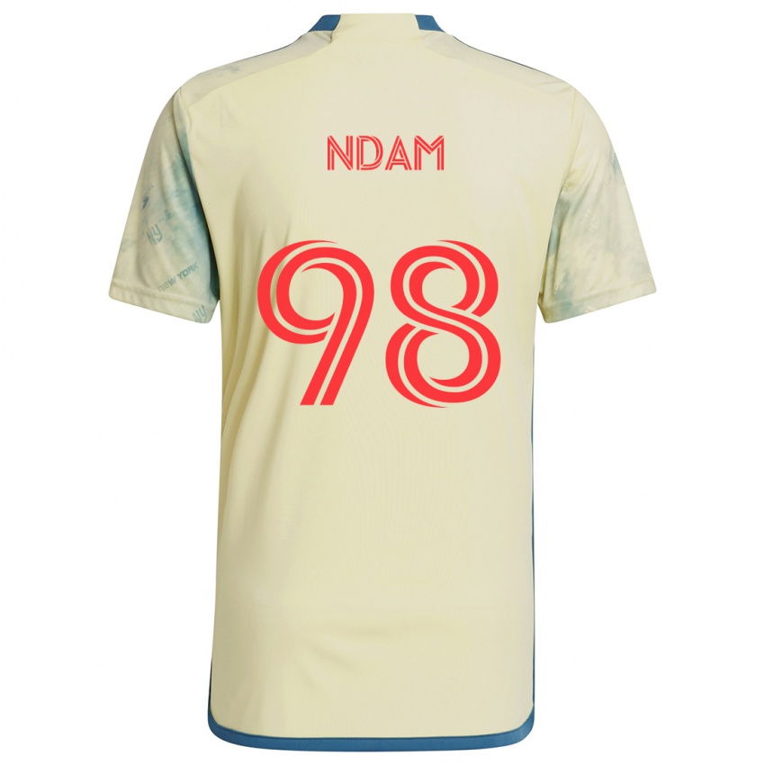 Børn Hassan Ndam #98 Gul Rød Blå Hjemmebane Spillertrøjer 2024/25 Trøje T-Shirt