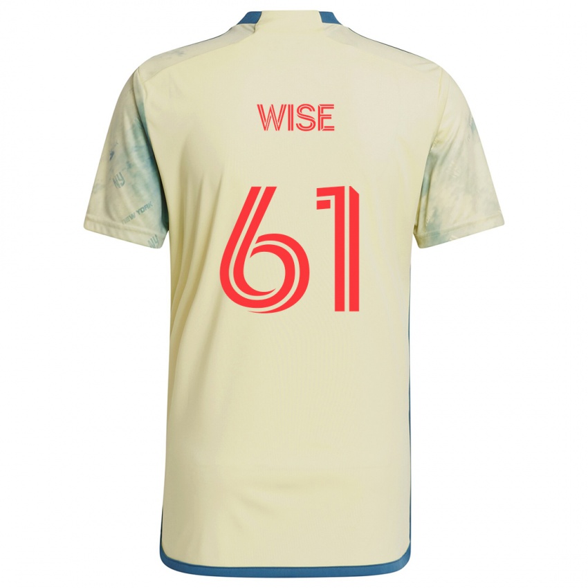 Børn Henry Wise #61 Gul Rød Blå Hjemmebane Spillertrøjer 2024/25 Trøje T-Shirt