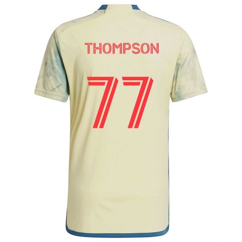 Børn Amos Shapiro-Thompson #77 Gul Rød Blå Hjemmebane Spillertrøjer 2024/25 Trøje T-Shirt