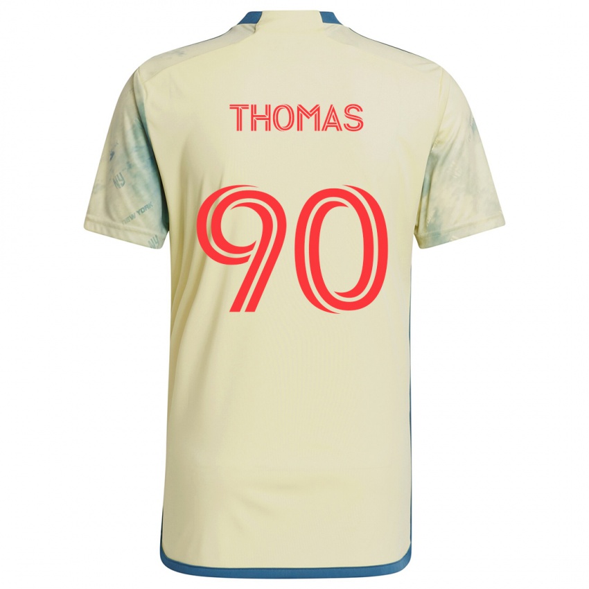 Børn Oladayo Thomas #90 Gul Rød Blå Hjemmebane Spillertrøjer 2024/25 Trøje T-Shirt