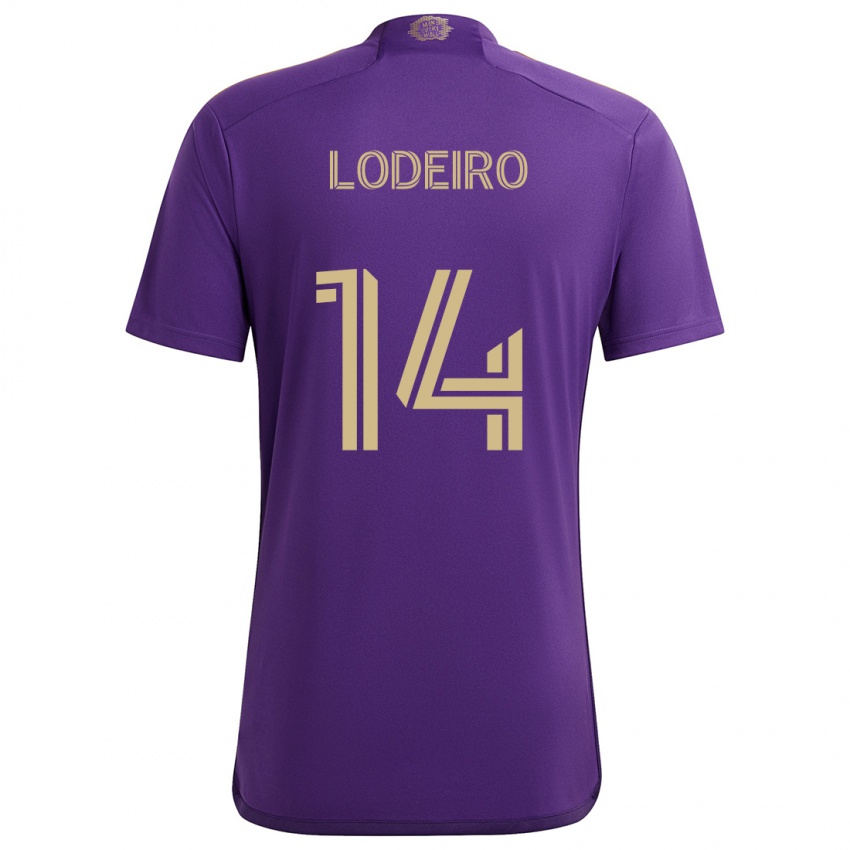 Børn Nicolás Lodeiro #14 Lilla Gul Hjemmebane Spillertrøjer 2024/25 Trøje T-Shirt