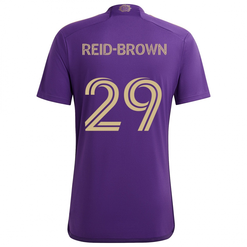 Børn Tahir Reid-Brown #29 Lilla Gul Hjemmebane Spillertrøjer 2024/25 Trøje T-Shirt