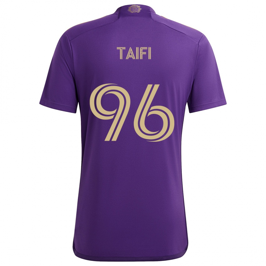 Børn Zakaria Taifi #96 Lilla Gul Hjemmebane Spillertrøjer 2024/25 Trøje T-Shirt