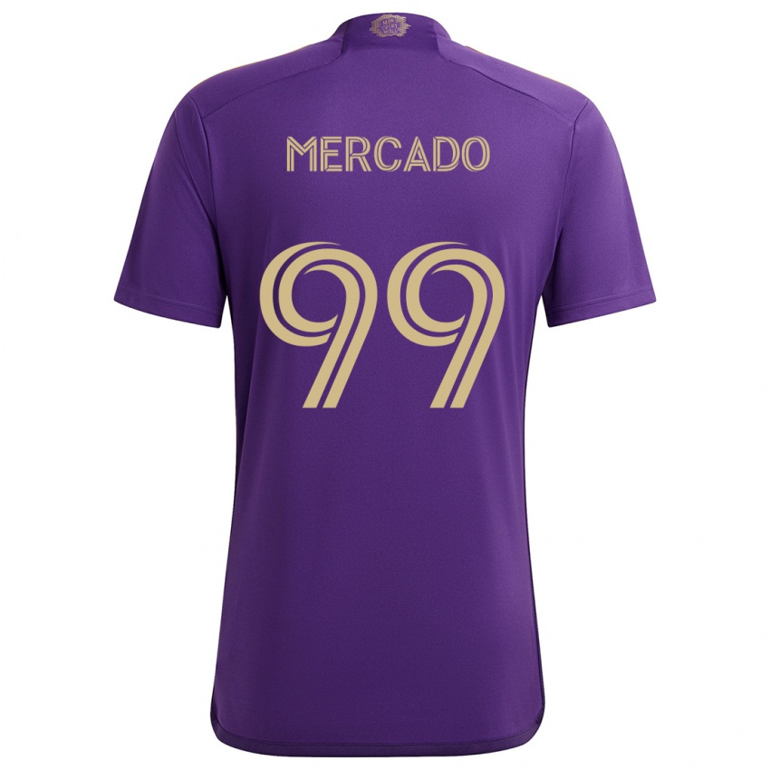 Børn Carlos Mercado #99 Lilla Gul Hjemmebane Spillertrøjer 2024/25 Trøje T-Shirt