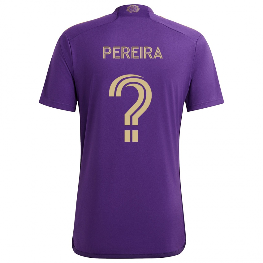 Børn Dominic Pereira #0 Lilla Gul Hjemmebane Spillertrøjer 2024/25 Trøje T-Shirt