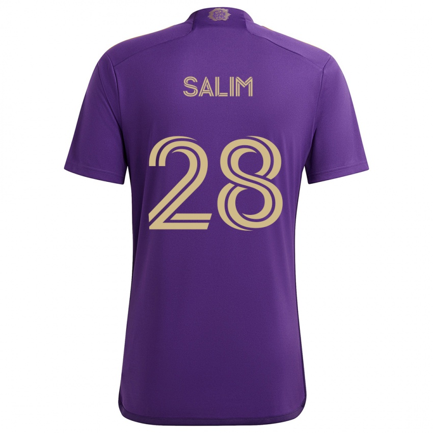 Børn Abdi Salim #28 Lilla Gul Hjemmebane Spillertrøjer 2024/25 Trøje T-Shirt