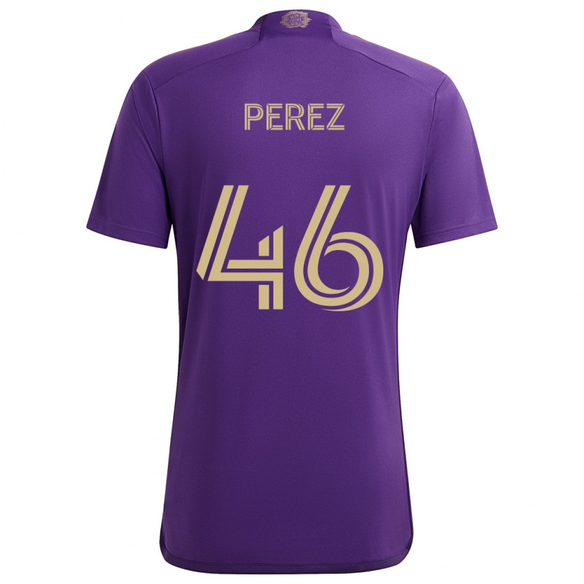 Børn Franco Pérez #46 Lilla Gul Hjemmebane Spillertrøjer 2024/25 Trøje T-Shirt