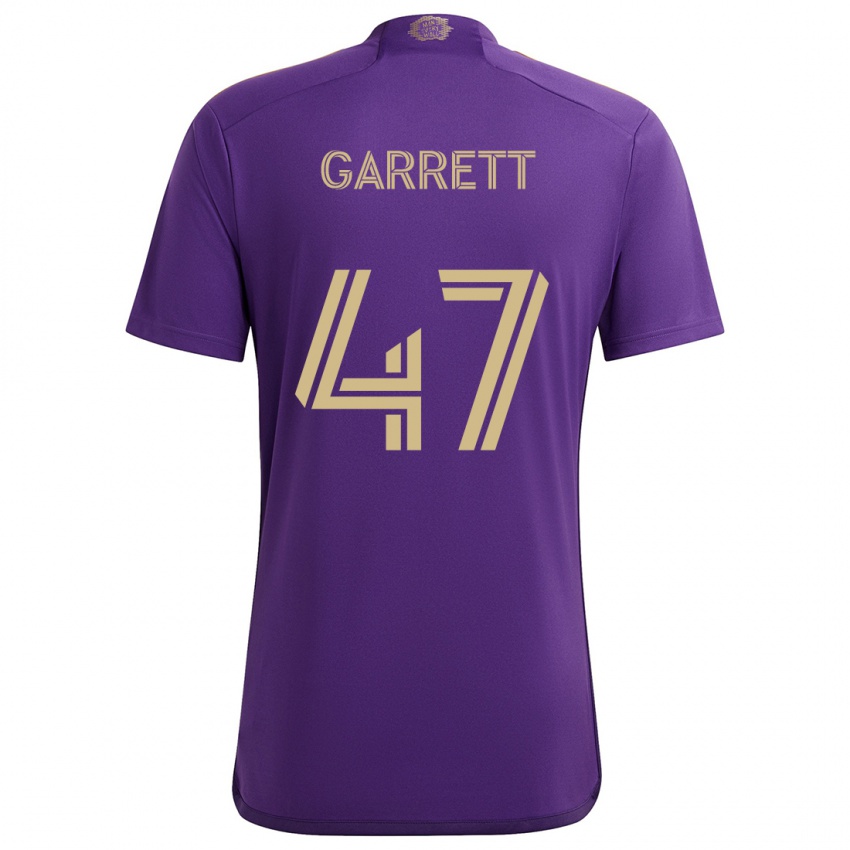 Børn Ian Garrett #47 Lilla Gul Hjemmebane Spillertrøjer 2024/25 Trøje T-Shirt