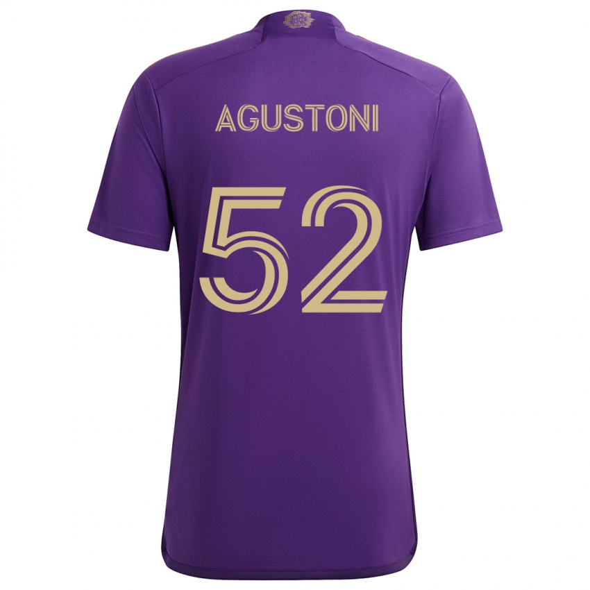 Børn Gonzalo Agustoni #52 Lilla Gul Hjemmebane Spillertrøjer 2024/25 Trøje T-Shirt