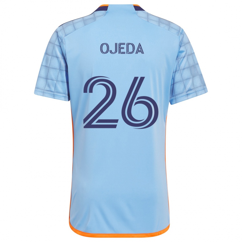 Børn Agustín Ojeda #26 Blå Orange Hjemmebane Spillertrøjer 2024/25 Trøje T-Shirt