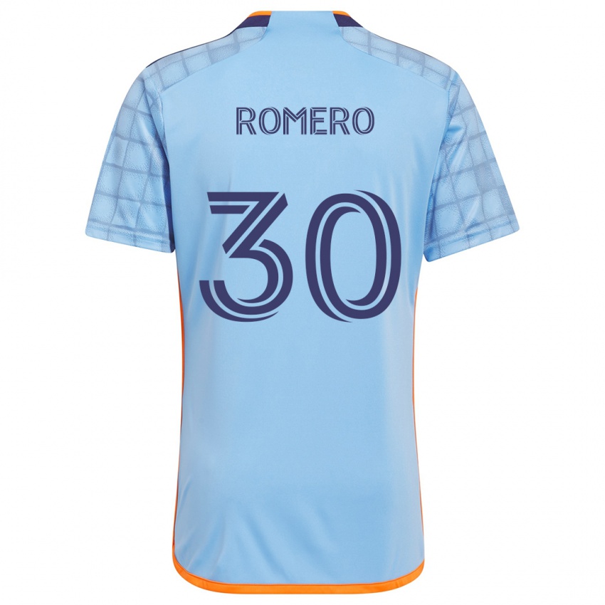 Børn Tomás Romero #30 Blå Orange Hjemmebane Spillertrøjer 2024/25 Trøje T-Shirt