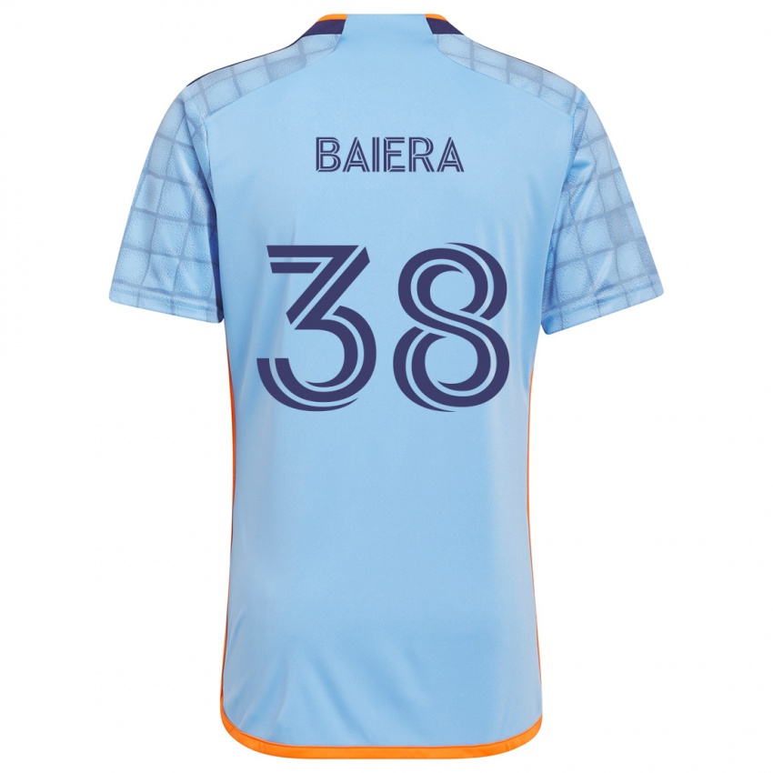 Børn Drew Baiera #38 Blå Orange Hjemmebane Spillertrøjer 2024/25 Trøje T-Shirt