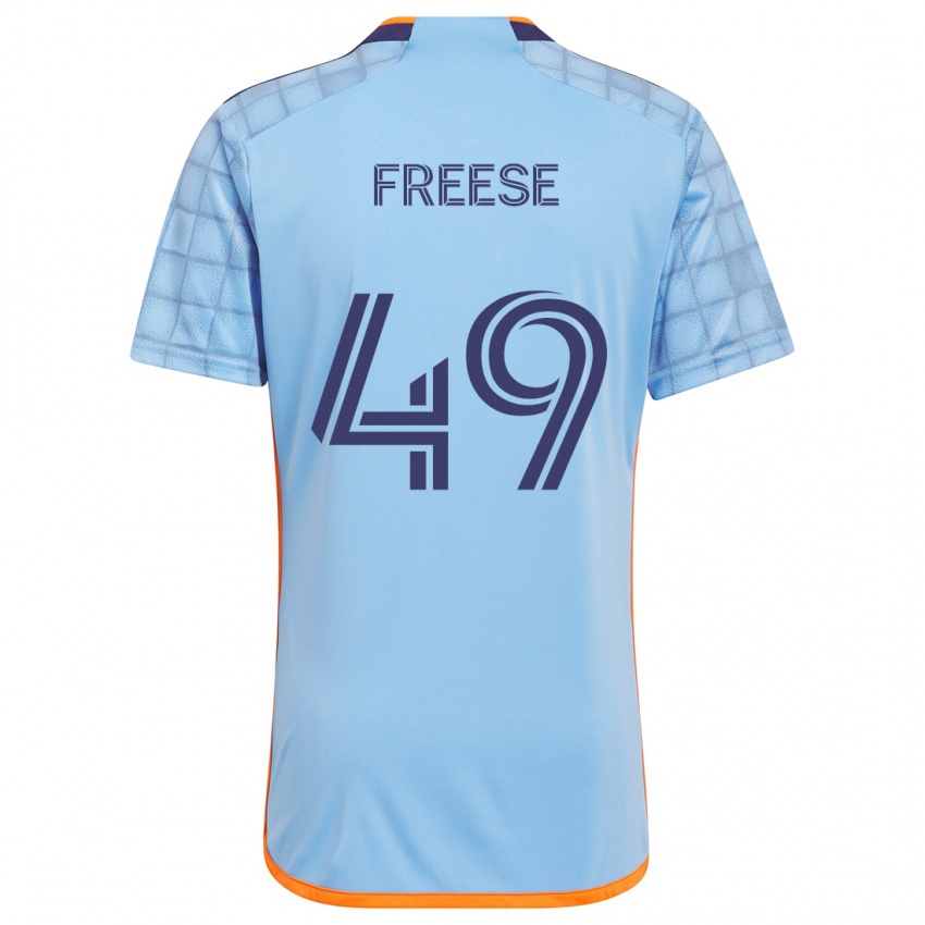 Børn Matt Freese #49 Blå Orange Hjemmebane Spillertrøjer 2024/25 Trøje T-Shirt