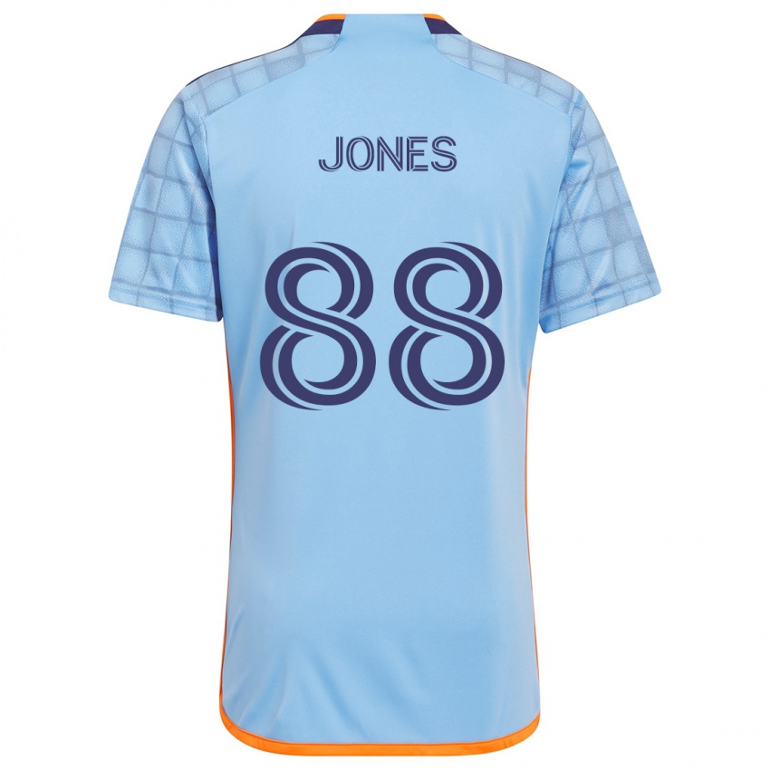 Børn Malachi Jones #88 Blå Orange Hjemmebane Spillertrøjer 2024/25 Trøje T-Shirt