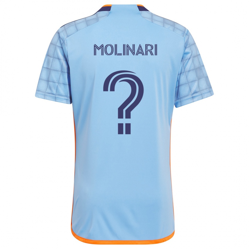 Børn Peter Molinari #0 Blå Orange Hjemmebane Spillertrøjer 2024/25 Trøje T-Shirt