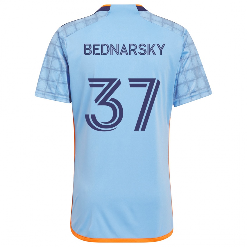 Børn Stevo Bednarsky #37 Blå Orange Hjemmebane Spillertrøjer 2024/25 Trøje T-Shirt