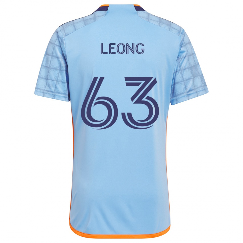 Børn Matthew Leong #63 Blå Orange Hjemmebane Spillertrøjer 2024/25 Trøje T-Shirt