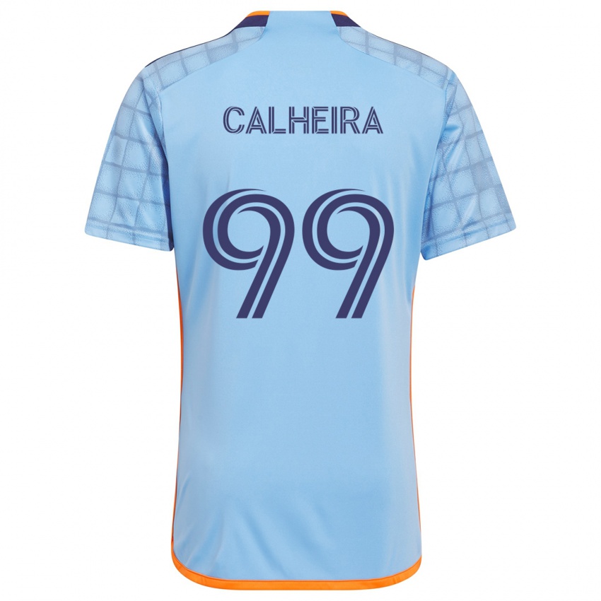 Børn Taylor Calheira #99 Blå Orange Hjemmebane Spillertrøjer 2024/25 Trøje T-Shirt