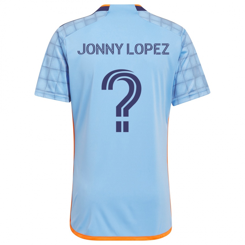 Børn Jonny Lopez #0 Blå Orange Hjemmebane Spillertrøjer 2024/25 Trøje T-Shirt