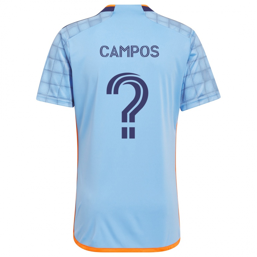 Børn Adonis Campos #0 Blå Orange Hjemmebane Spillertrøjer 2024/25 Trøje T-Shirt