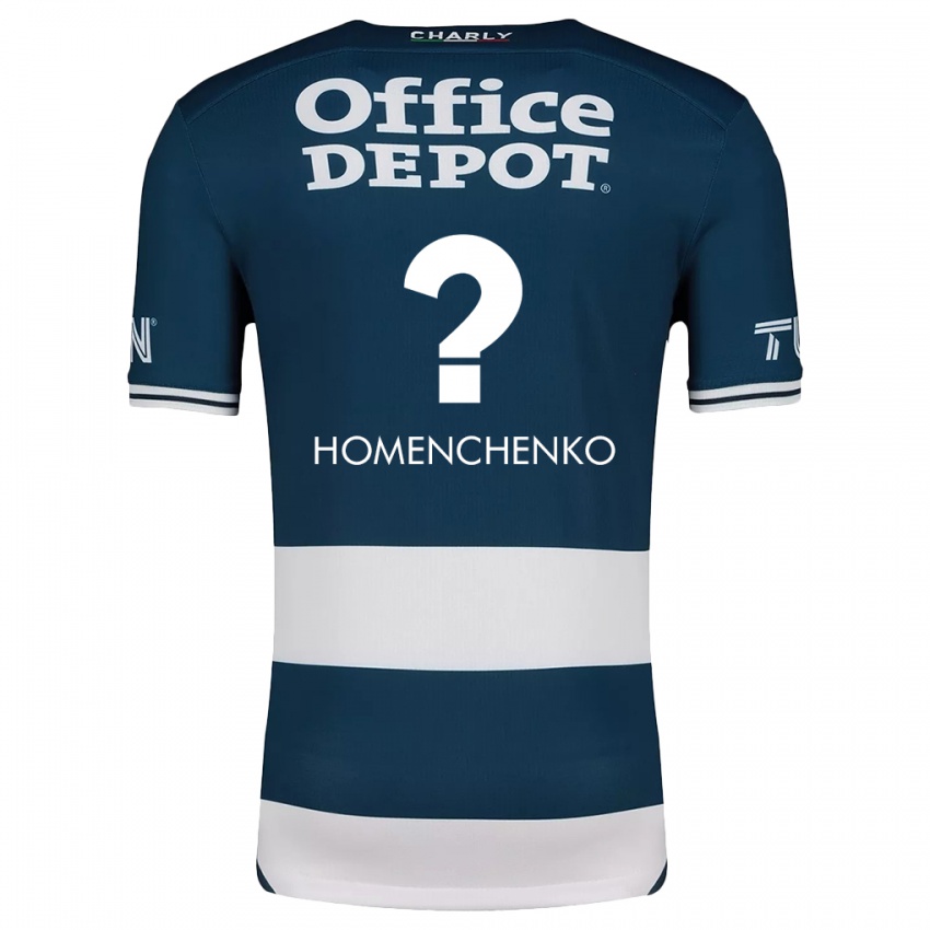 Børn Santiago Homenchenko #0 Blå Hvid Hjemmebane Spillertrøjer 2024/25 Trøje T-Shirt