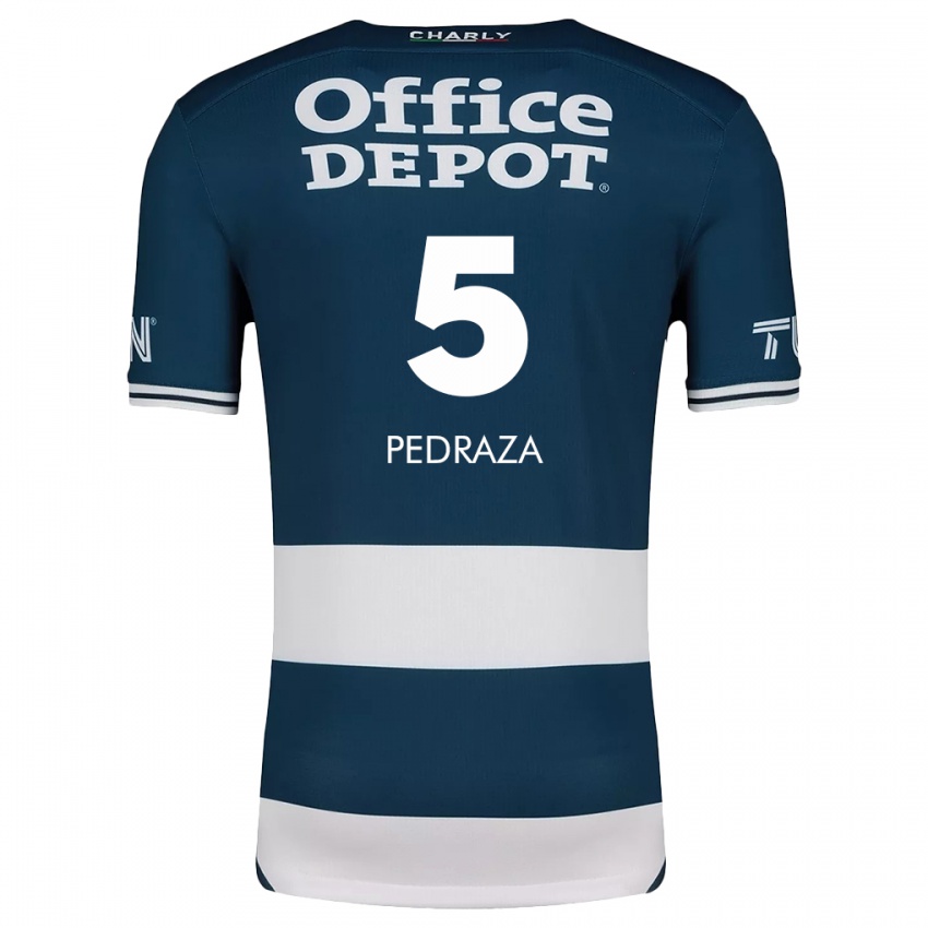 Børn Pedro Pedraza #5 Blå Hvid Hjemmebane Spillertrøjer 2024/25 Trøje T-Shirt