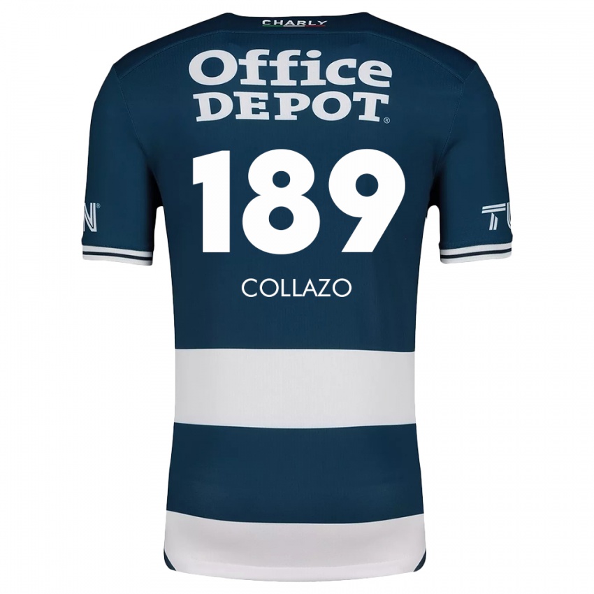 Børn David Collazo #189 Blå Hvid Hjemmebane Spillertrøjer 2024/25 Trøje T-Shirt