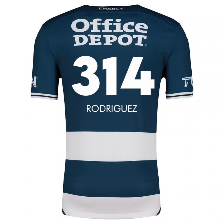 Børn Alan Rodríguez #314 Blå Hvid Hjemmebane Spillertrøjer 2024/25 Trøje T-Shirt