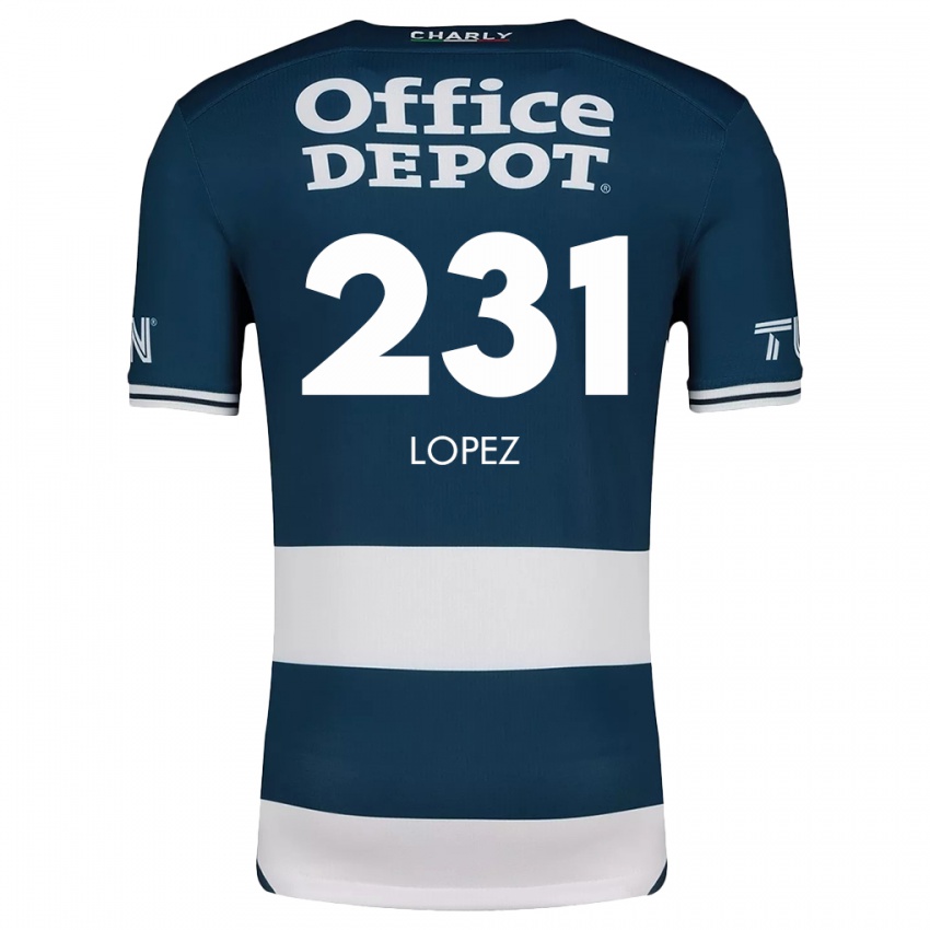 Børn Víctor López #231 Blå Hvid Hjemmebane Spillertrøjer 2024/25 Trøje T-Shirt