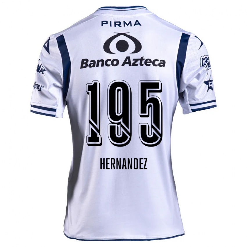 Børn Daniel Hernández #195 Hvid Marineblå Hjemmebane Spillertrøjer 2024/25 Trøje T-Shirt