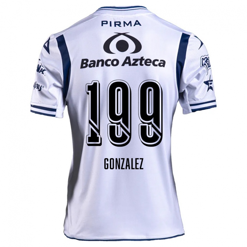 Børn Samuel González #199 Hvid Marineblå Hjemmebane Spillertrøjer 2024/25 Trøje T-Shirt