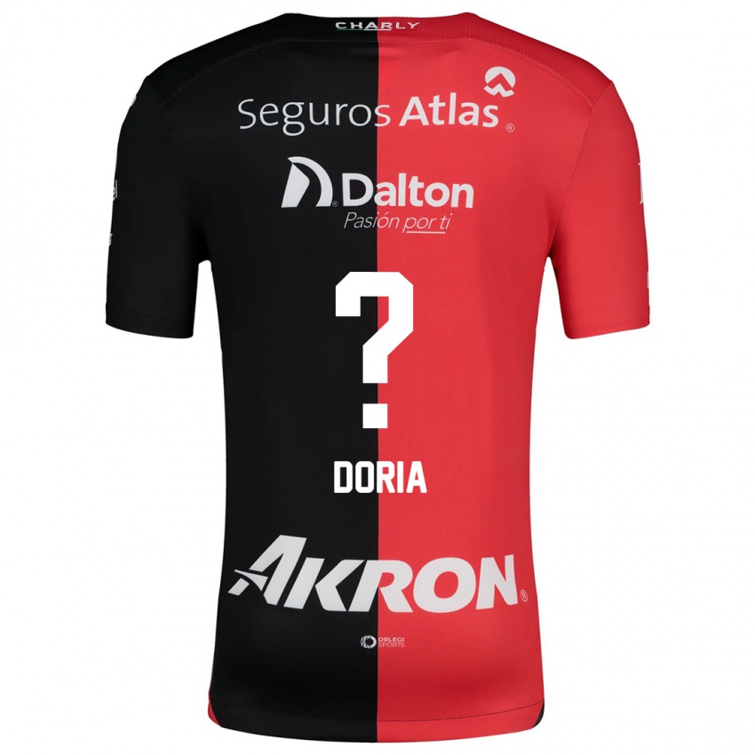 Børn Matheus Dória #0 Rød Sort Hjemmebane Spillertrøjer 2024/25 Trøje T-Shirt