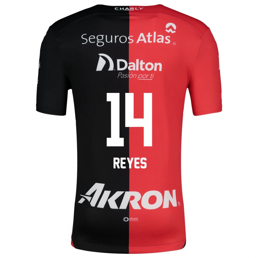 Børn Luis Reyes #14 Rød Sort Hjemmebane Spillertrøjer 2024/25 Trøje T-Shirt