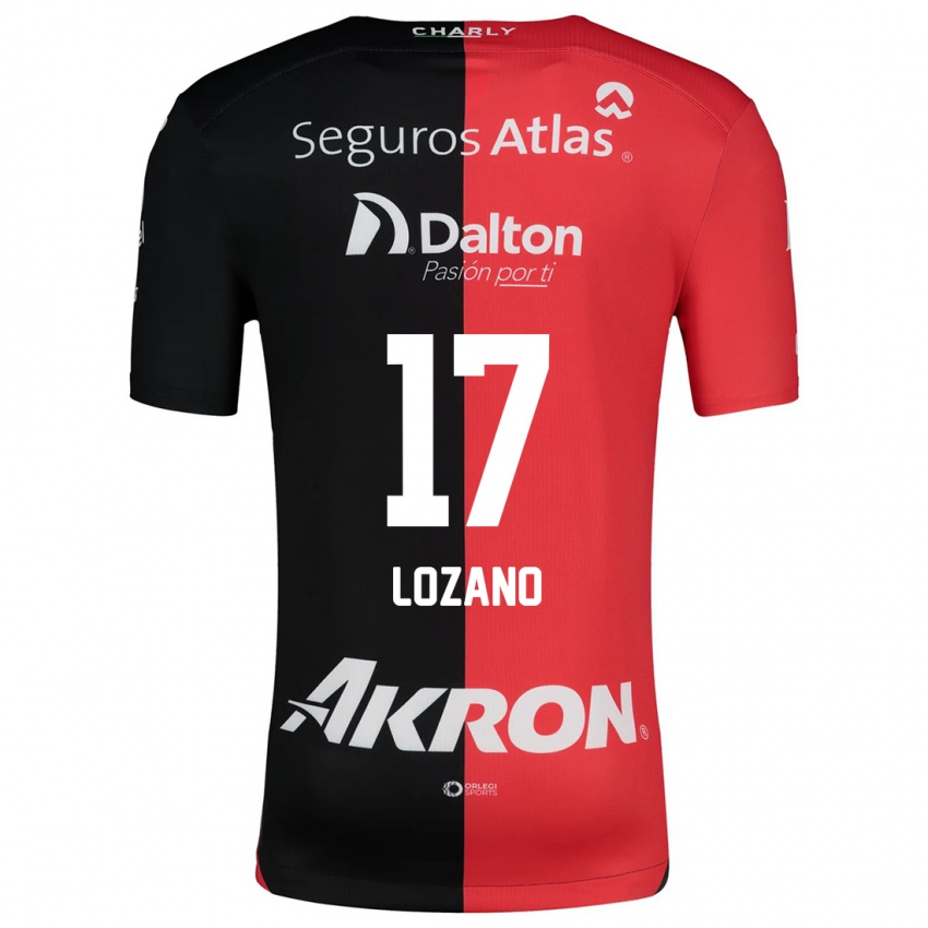 Børn José Lozano #17 Rød Sort Hjemmebane Spillertrøjer 2024/25 Trøje T-Shirt